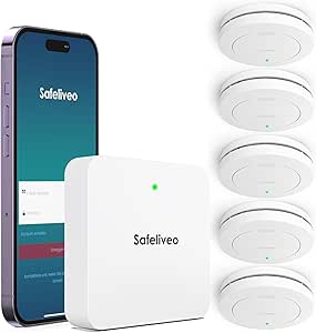 Safeliveo Detector de Humo WiFi 5 piezas