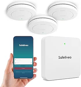 Safeliveo Detector de Humo WiFi 3 piezas